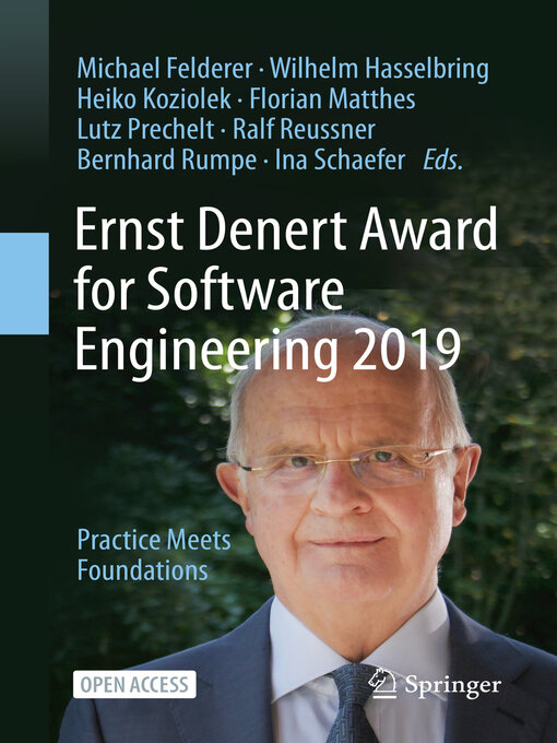 Title details for Ernst Denert Award for Software Engineering 2019 by Michael Felderer - Available